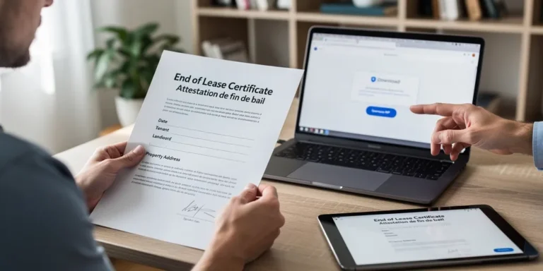 attestation fin de bail pdf