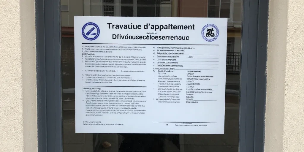 prévenir voisin affiche travaux appartement
